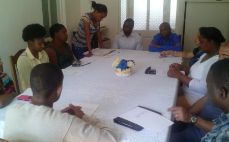 Ato de empossamento de sete professores ao quadro definitivo do MED