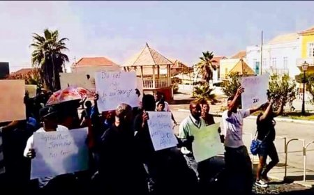 Fogo: Agricultores em manifestação de protesto pedem «solução» para a penúria de água na zona sul