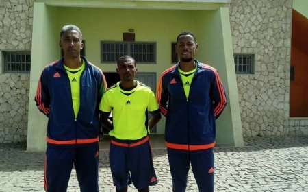 Trio da ilha Brava apita jogo do campeonato nacional de Futebol na ilha do Sal
