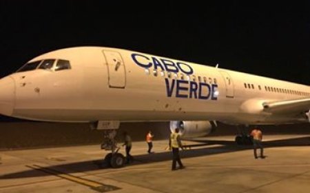 Novo Boeing da Cabo Verde Airlines chegou neste Sabado