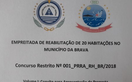 CONCURSO PARA A REABILITAÇÃO DE 20 HABITAÇÕES NA BRAVA.
