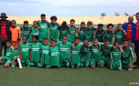 Escola de iniciação desportiva Minis de Terra do Fogo visita congéneres da ilha Brava