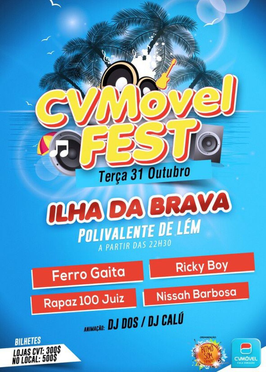 Brava recebe no dia das bruxas o CV Movel Fest