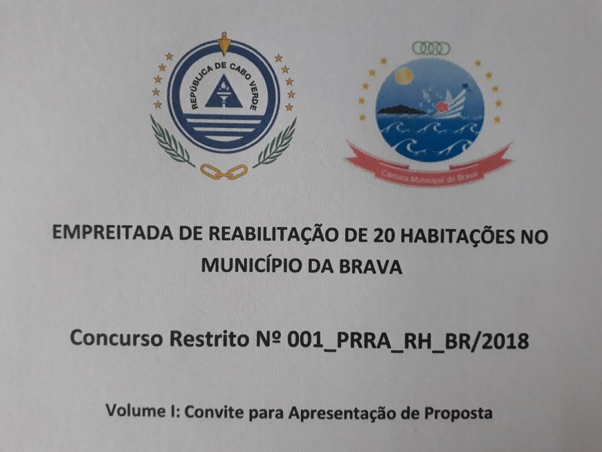 CONCURSO PARA A REABILITAÇÃO DE 20 HABITAÇÕES NA BRAVA.