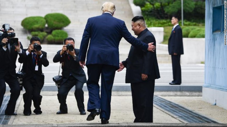 Trump takes 20 steps into North Korea, making history as first sitting US leader to enter hermit nation