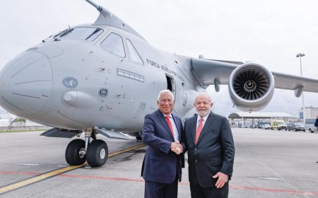 António Costa and Lula da Silva flew in the first Embraer KC-390 of the Portuguese Air Force