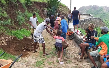 Câmara Municipal da Brava Agradece o "Djunta Mom", uma união de esforços em acção cívica para  a limpeza da estrada de acesso à localidade de Braga.