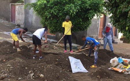 Limpeza na Furna: Câmara Municipal da Brava e comunidade unem forças para deixar a Rua Pedonal Impecável