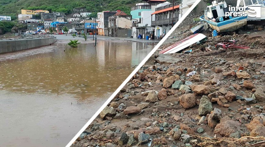 Ilha Brava: Pelo menos cinco casas inundadas e três botes totalmente soterrados pelas chuvas