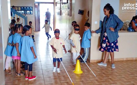 Brava: EMAEI promotes activities with pre-school children to learn about the difficulties faced by the blind