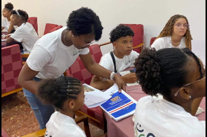 Children&#39;s Parliament - Brava Deputies take message about concerns about climate change and ask for concrete actions from national and local authorities