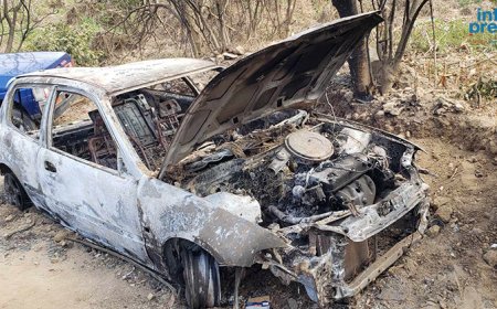 Brava: Car completely destroyed after being set on fire by an unidentified individual