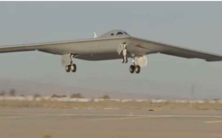 Poderosa Força Aérea dos EUA mostra primeiro vídeo oficial do bombardeiro B-21 em voo