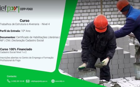 Abertura do Curso de Estrutura e Alvenaria para jovens das Ilhas do Fogo e Brava no Centro de Emprego e Formação Profissional do Fogo