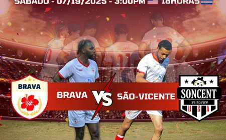 Seleção Masculina da Brava USA entra em campo para jogo decisivo na pré-qualificação do Torneio Inter Ilhas USA