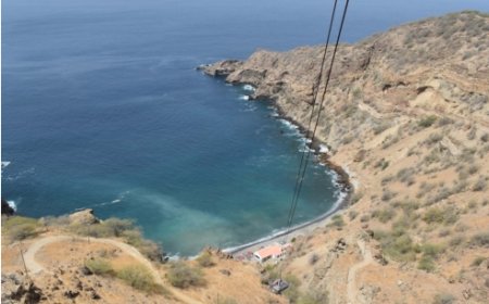 The people of Lomba Tantum are still waiting for the cable car used to transport fish to be repaired