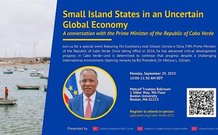 Cape Verde's Prime Minister to take part in event on global economic challenges in Boston