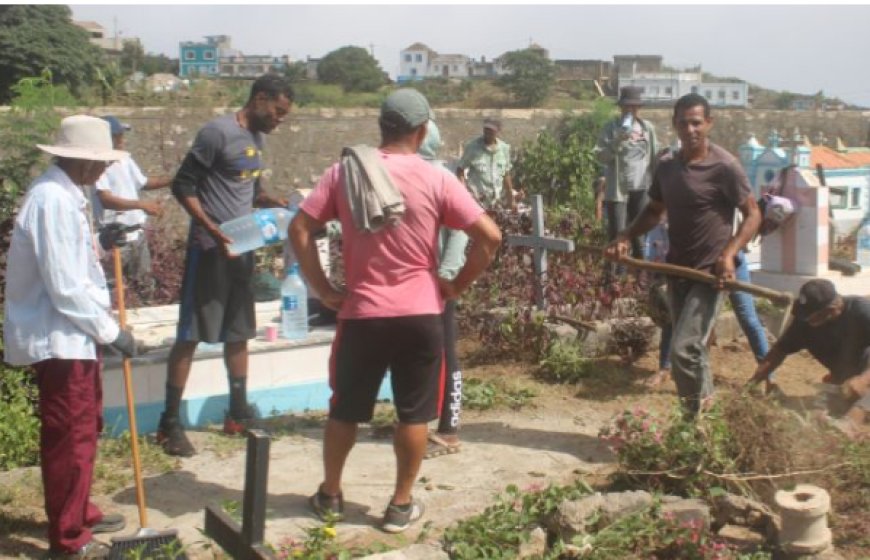Brava: Volunteers carry out a cleaning campaign at the Municipal Cemetery of Nova Sintra