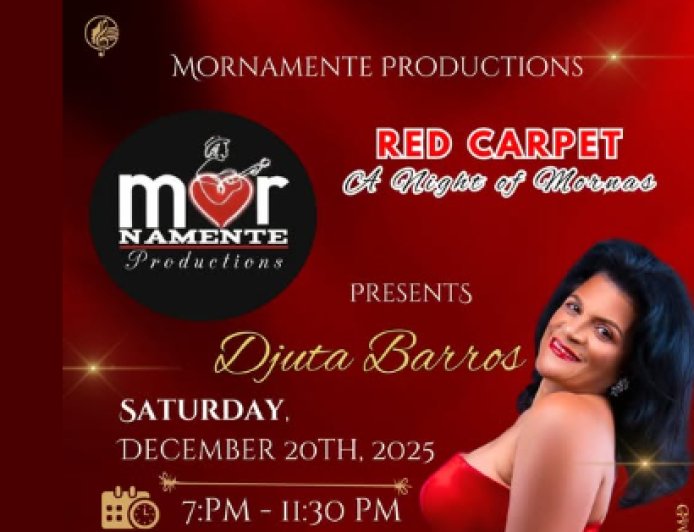 Djuta Barros announces big show "Noite de Mornas" for December 20, 2025 in Rhode Island