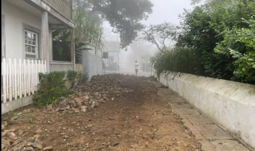 Obras de Calcetamento da Rua Direita já em andamento em Nova Sintra