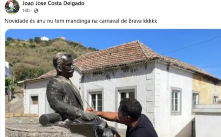 João José Delgado made a comparison that he considered offensive, associating the current coloring of the statue with the figure of a "mandinga".