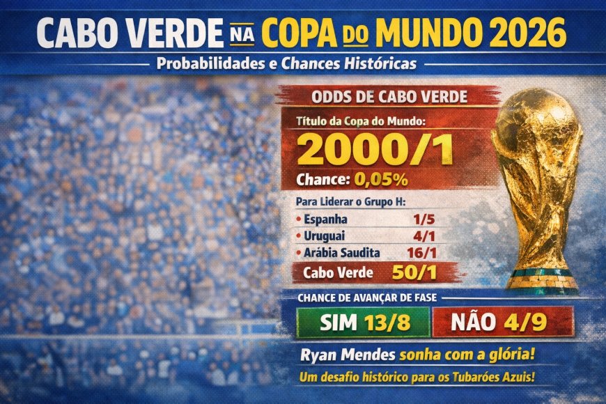 Cabo Verde na Copa do Mundo 2026: probabilidades, grupo e destaques