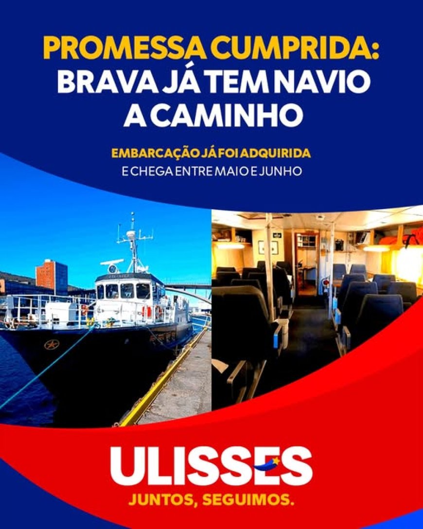 The ship for the Brava/Fogo route has already been purchased and will arrive between May and June