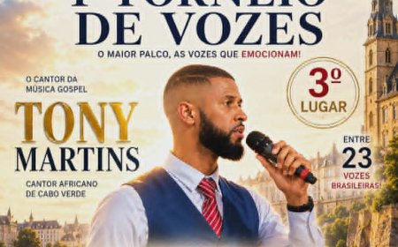 Cantor Tony Martins conquista a medalha de bronze em prestigiado concurso de música gospel no Brasil