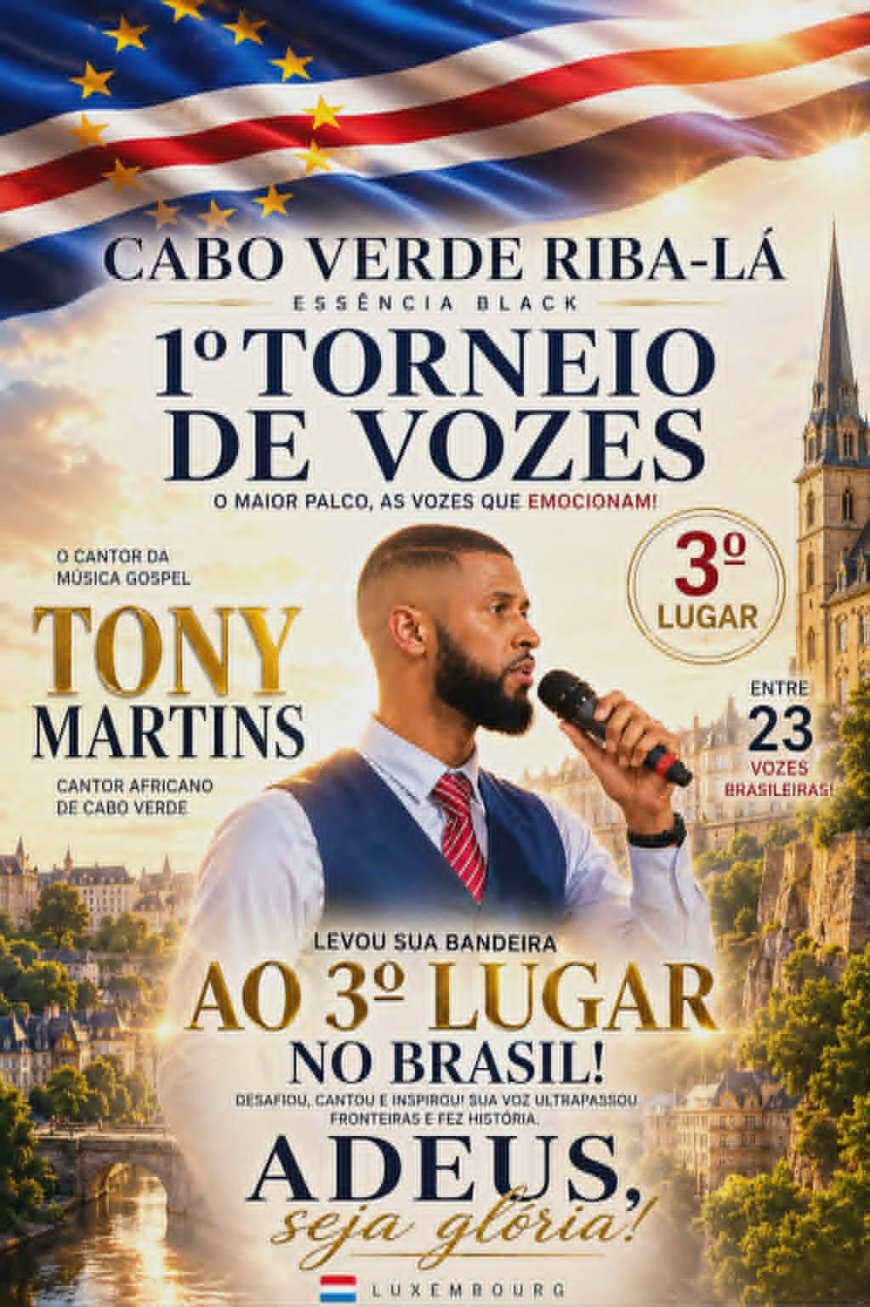Singer Tony Martins wins bronze medal in prestigious gospel music contest in Brazil