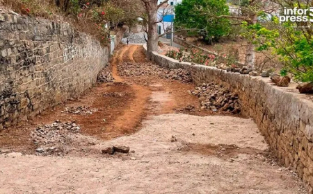 Brava: Condutores e moradores satisfeitos com início do calcetamento da estrada Ribeira Nhá Tânia – Cutelo Pedra Bica