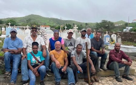 Comunidade de Cova Rodela une esforços na limpeza tradicional do Cemitério de Lêm, na Brava
